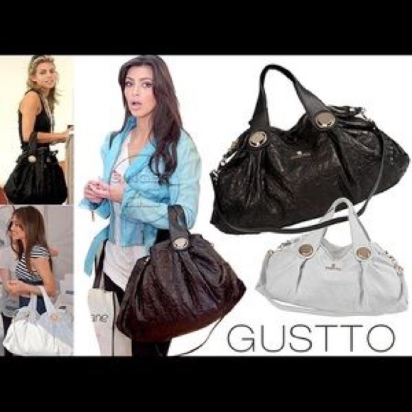 Gustto Iridescent Blue/Gold Tone Bag. - Picture 8 of 10